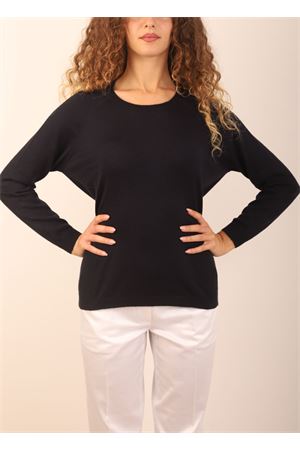 maglia in cashmere blu navy Laboratorio Capri | FELPABLUENAVY